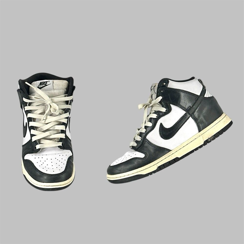 Nike Dunk High Women’s Size 8 Shoes Vintage White/Black Coconut Milk DQ8581-100